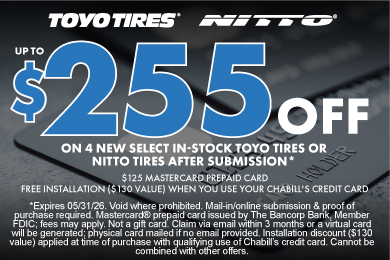 Toyo and Nitto Tires