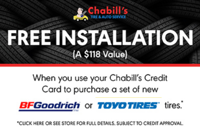 Free Install Toyo or BFGoodrich