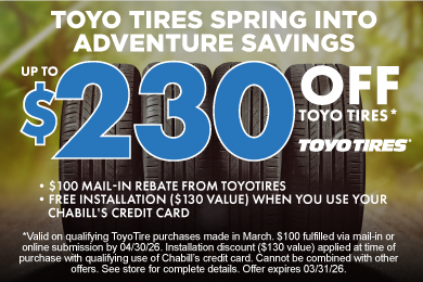 TOYO TIRES Spring into Adventure Savings