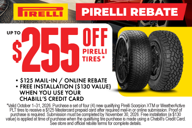 Pirelli Rebate